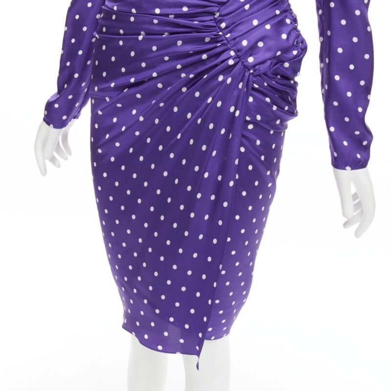 Alexandre Vauthier Purple Polka Dot Dress - Image 10