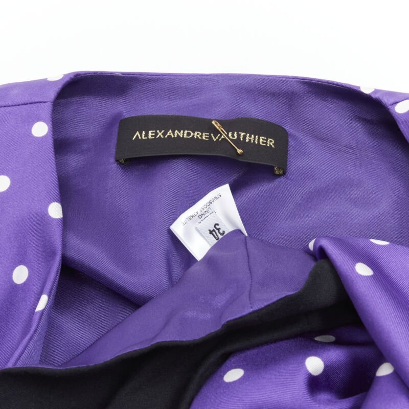 Alexandre Vauthier Purple Polka Dot Dress - Image 11