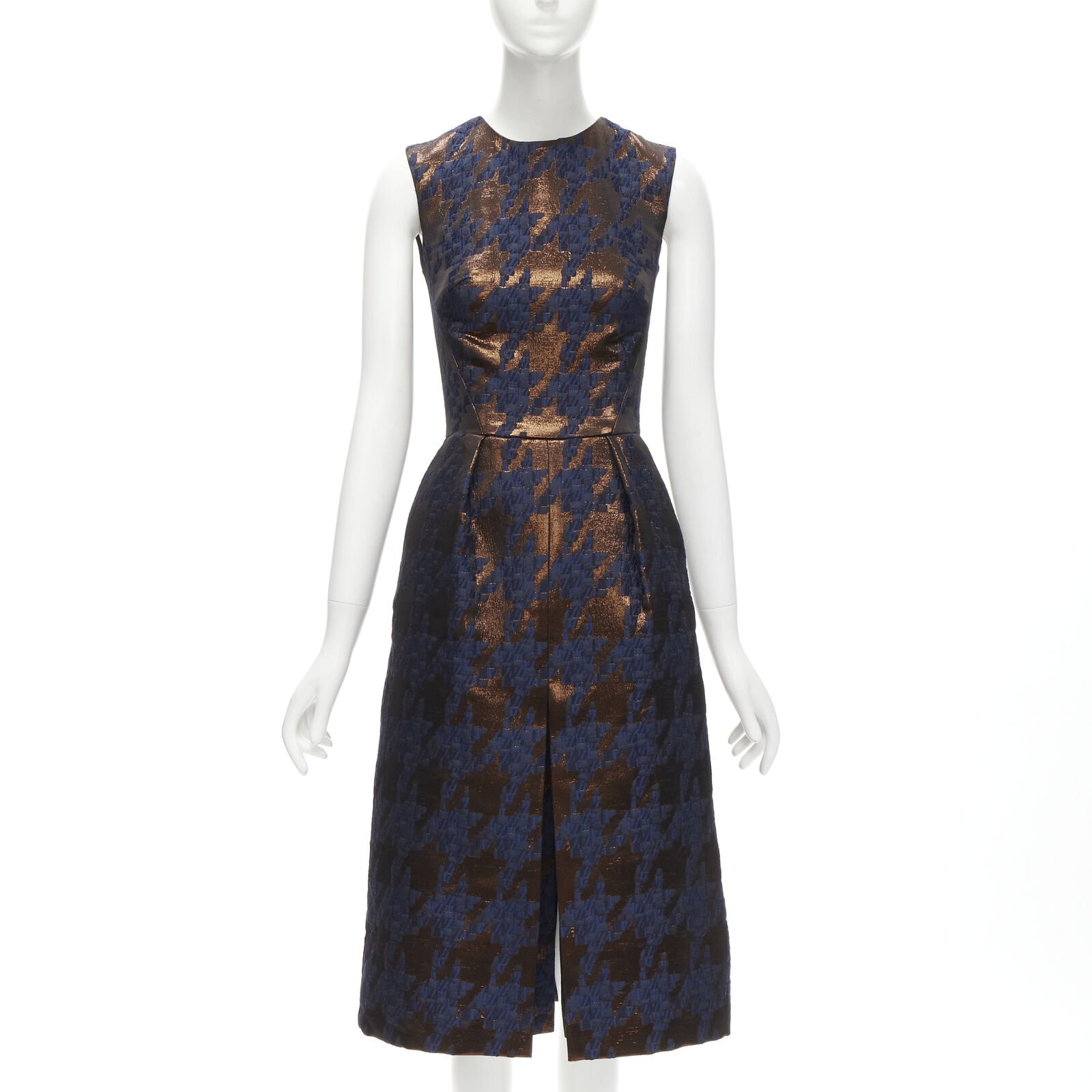 Martin Grant Copper Jacquard Dress