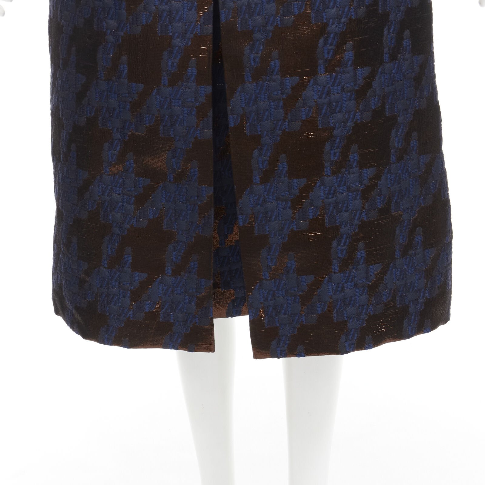 Martin Grant Copper Jacquard Dress - Image 10
