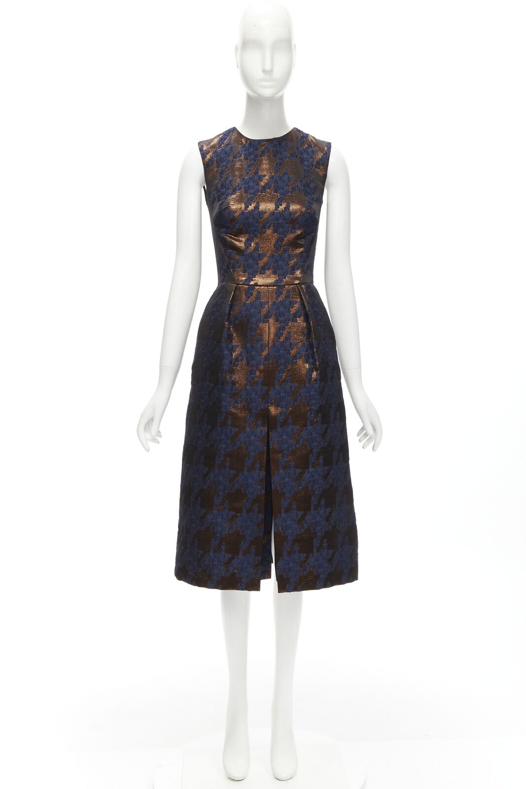 Martin Grant Copper Jacquard Dress - Image 12