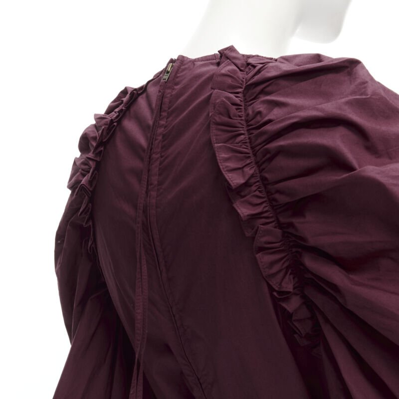 Ulla Johnson Burgundy Bow Midi Dress - Image 10