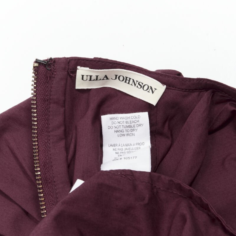 Ulla Johnson Burgundy Bow Midi Dress - Image 12