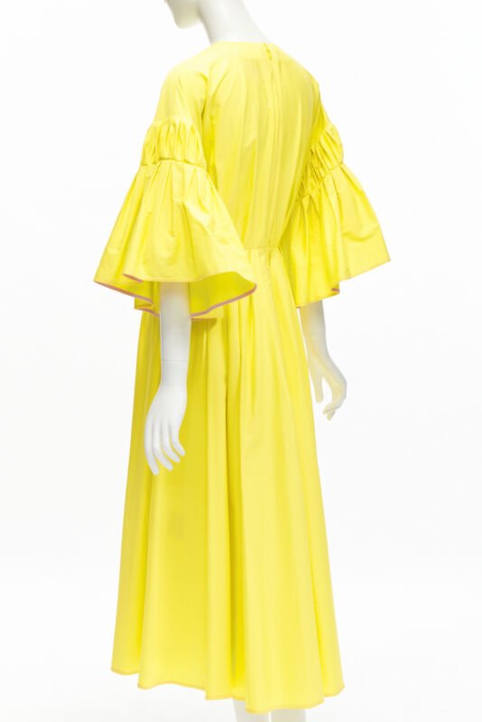 Roksanda Yellow Pleated A-Line Dress - Detail 1
