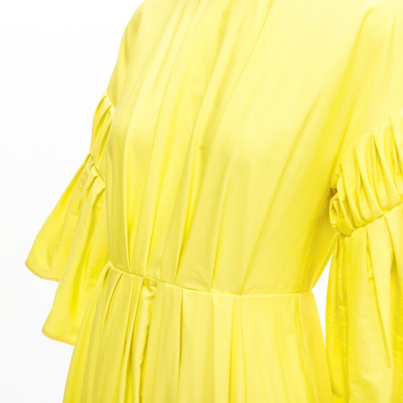 Roksanda Yellow Pleated A-Line Dress - Detail 2
