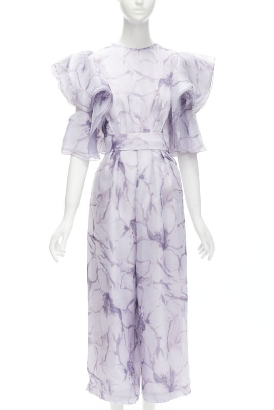 Unsigned / متعددة Purple Ruffled Jumpsuit