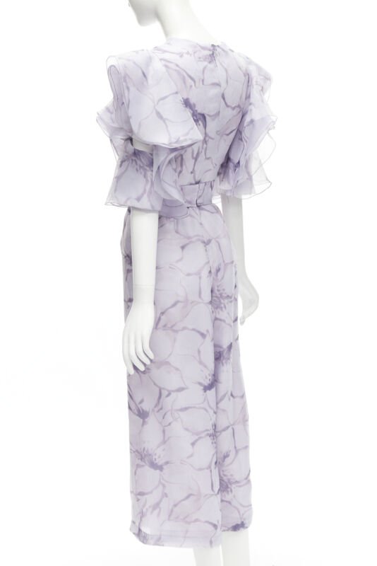 Unsigned / متعددة Purple Ruffled Jumpsuit - Detail 1