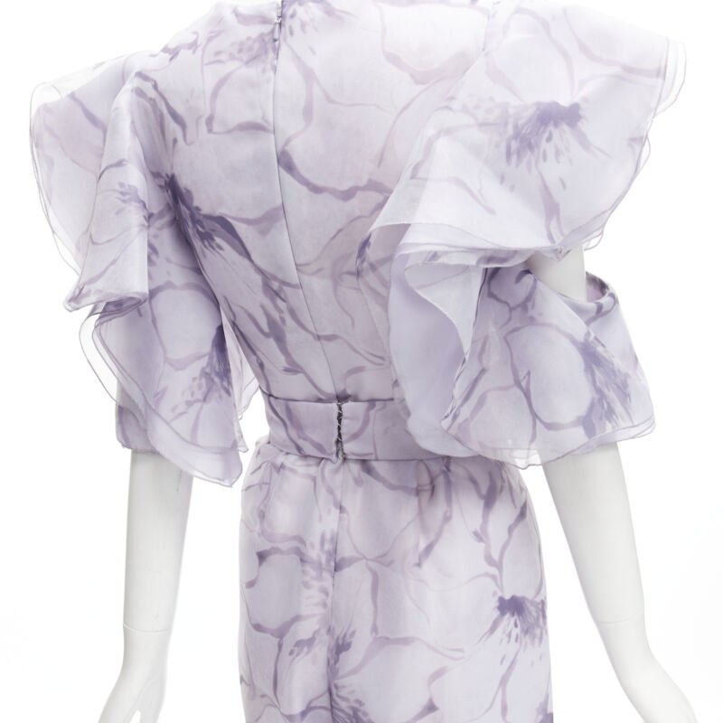 Unsigned / متعددة Purple Ruffled Jumpsuit - Detail 2