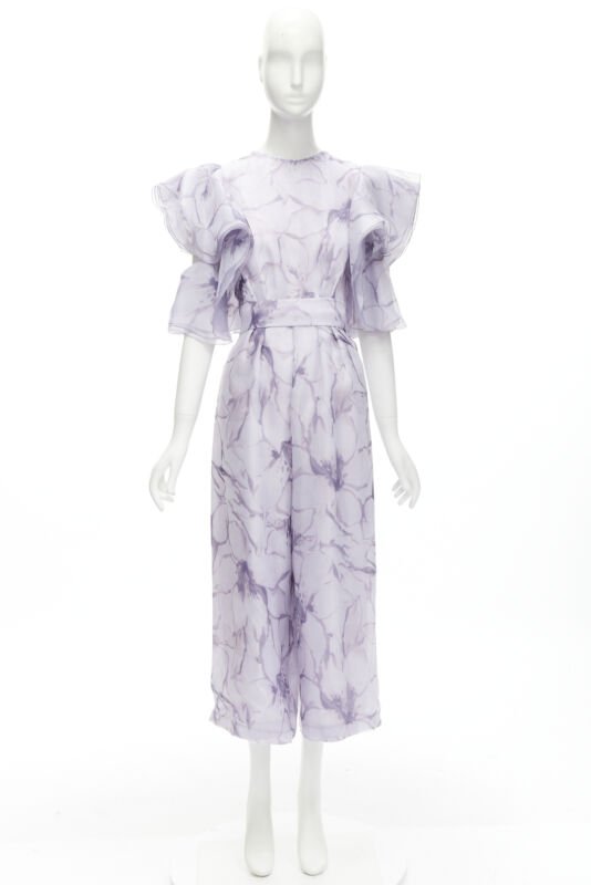 Unsigned / متعددة Purple Ruffled Jumpsuit - Image 12