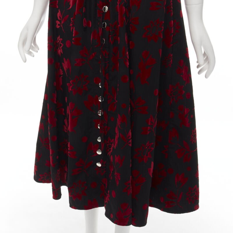 Chopova Lowena Red Velvet Victorian Dress - Image 10