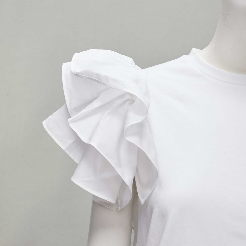 Alexander Mcqueen Ruffle Sleeve Shirt - Back view