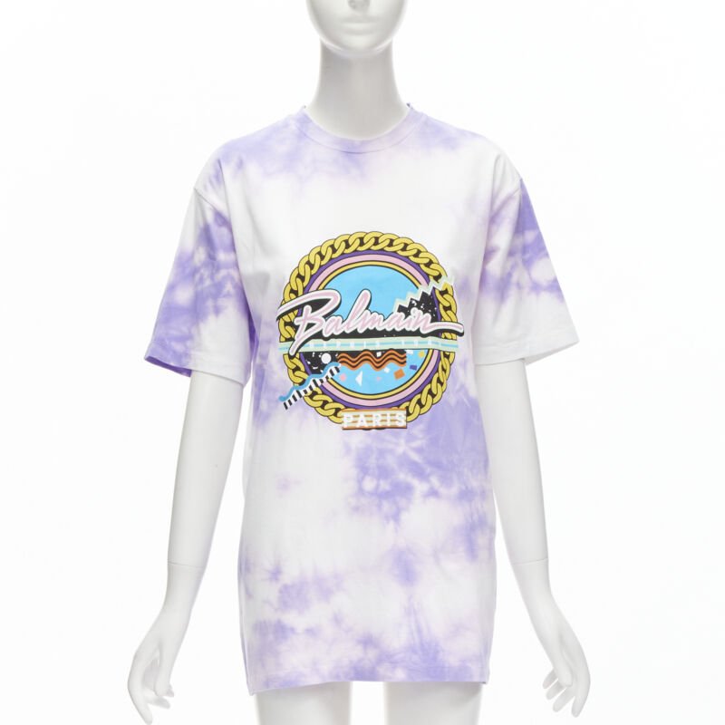 Balmain Tie Dye Logo Shirt