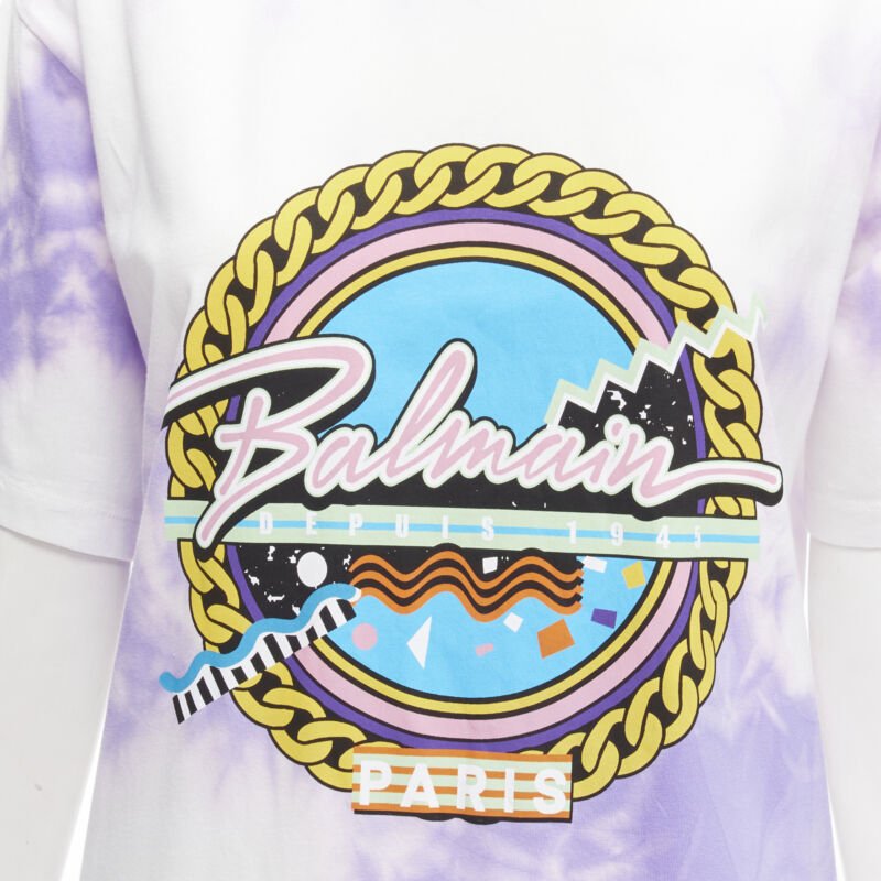 Balmain Tie Dye Logo Shirt - Back view