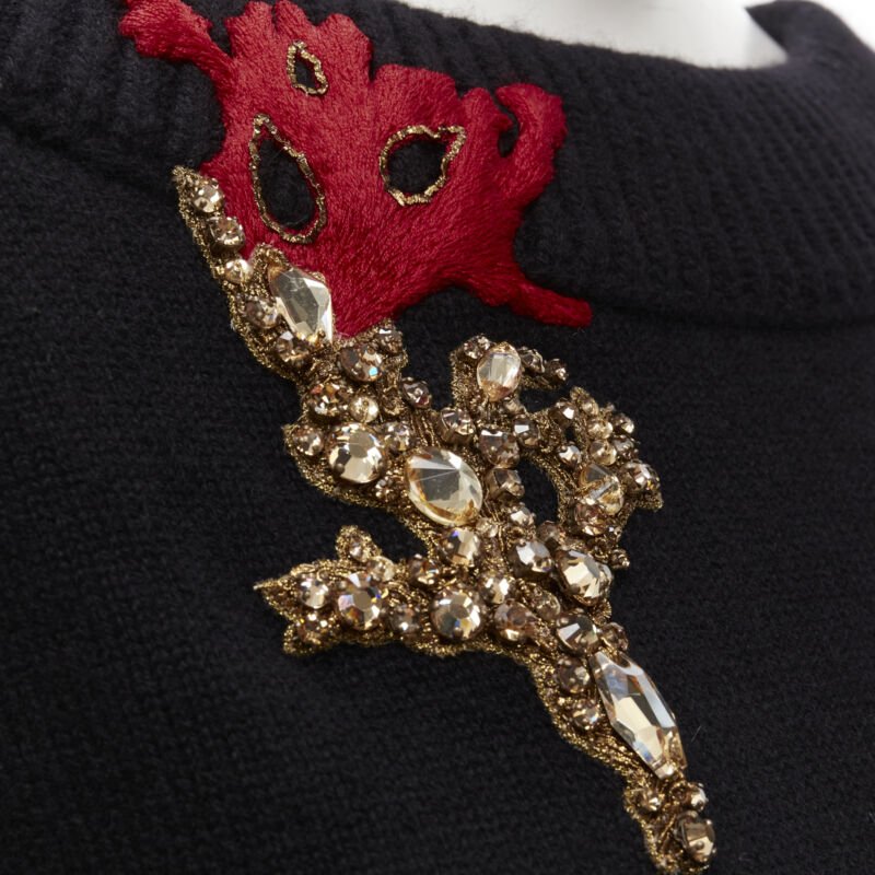 Alexander Mcqueen Coral Crystal Sweater - Back view