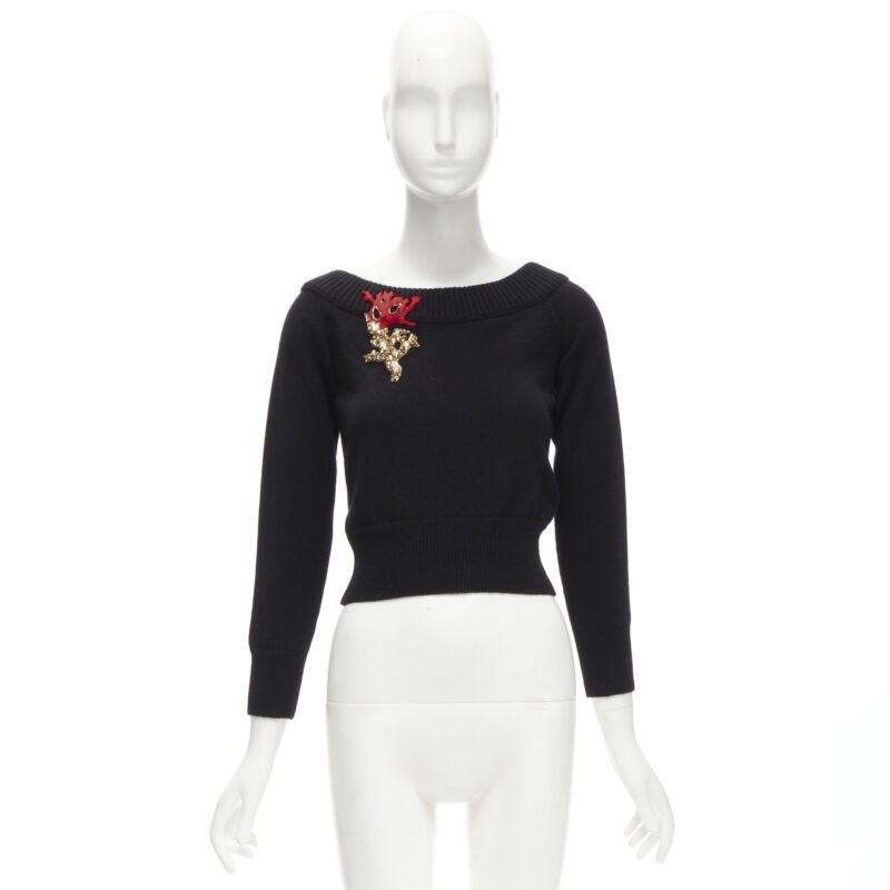 Alexander Mcqueen Coral Crystal Sweater - Image 12