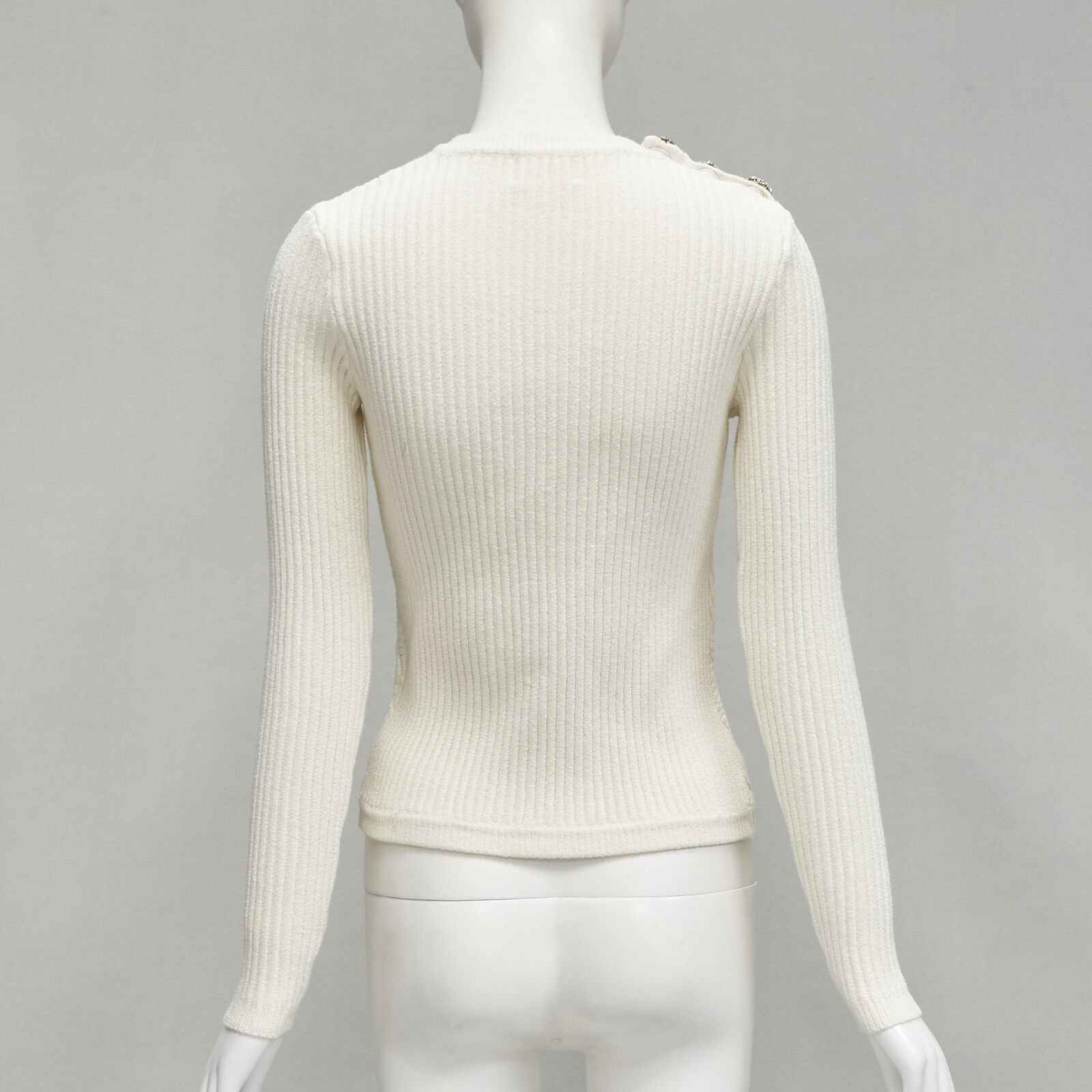 Ganni Crystal Button Sweater - Side view