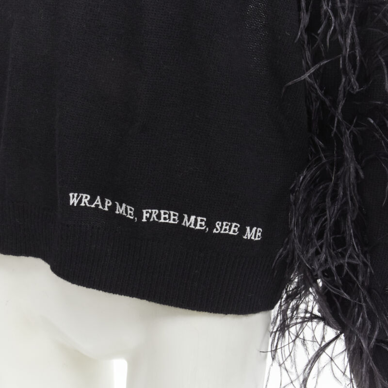 Valentino Garavani Feather Wrap Sweater - Back view