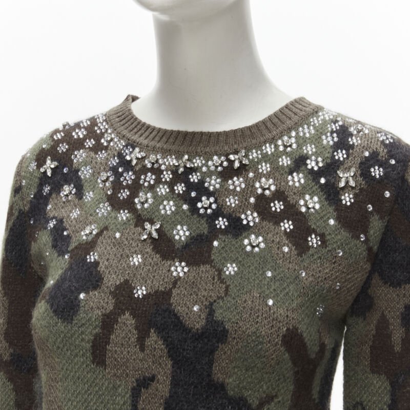 Giambattista Valli Camo Crystal Sweater - Back view