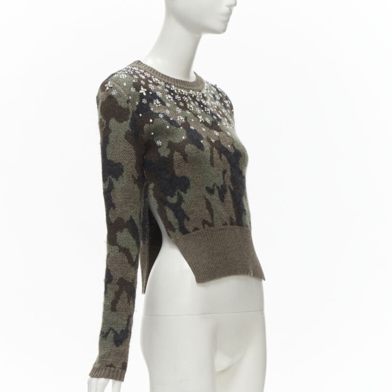 Giambattista Valli Camo Crystal Sweater - Image 6