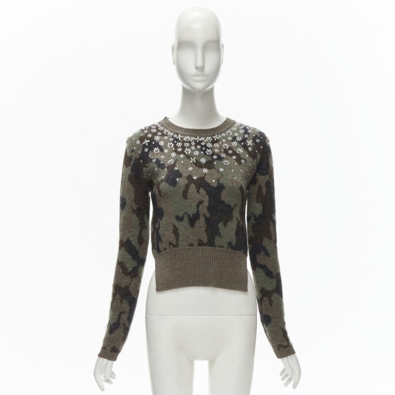 Giambattista Valli Camo Crystal Sweater - Image 12