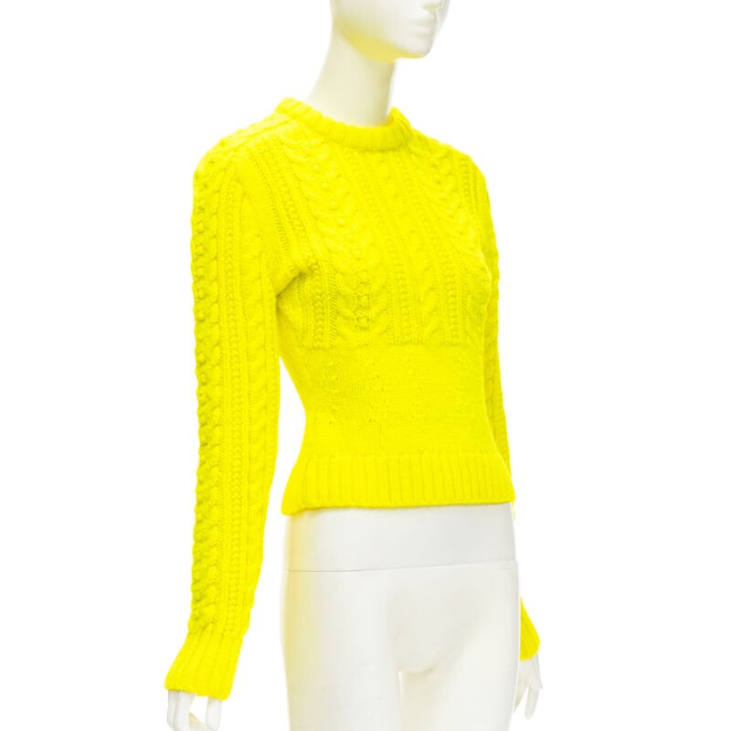 Philosophy Di Lorenzo Serafini Yellow Cable Sweater - Image 6