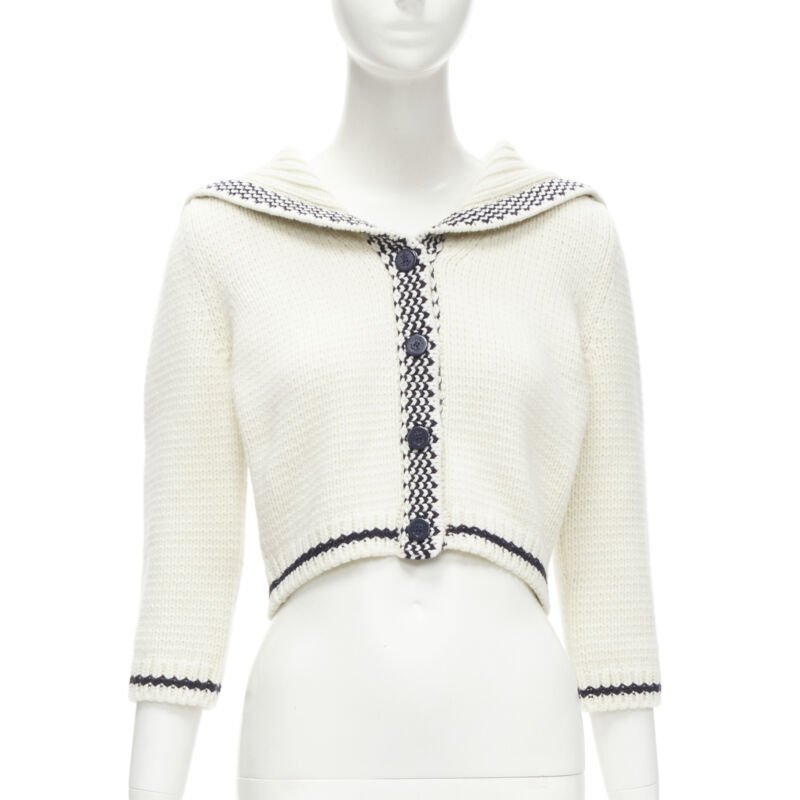 Christian Dior Beige Sailor Cardigan - Image 6