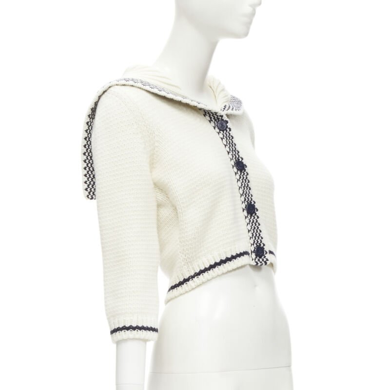 Christian Dior Beige Sailor Cardigan - Side view