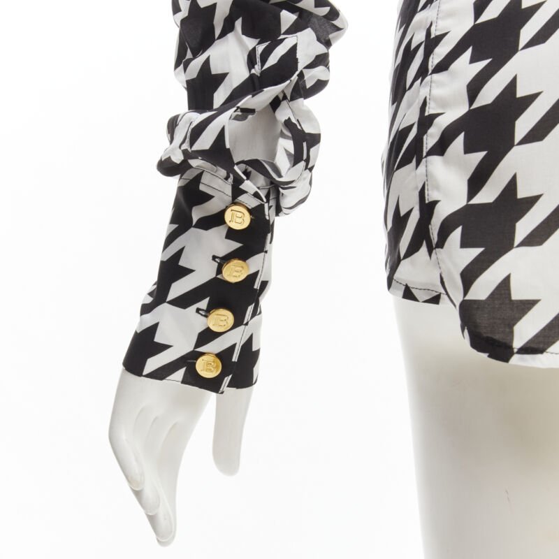 Balmain Houndstooth Blouse - Back view