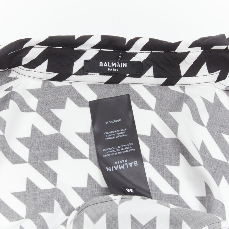 Balmain Houndstooth Blouse - Image 11