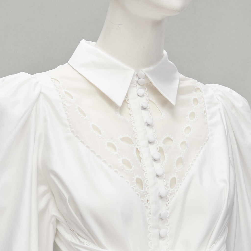 Acler Eyelet Bow Blouse - Back view