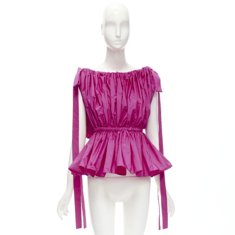 Alexander Mcqueen Crinkled Bow Top - Image 12