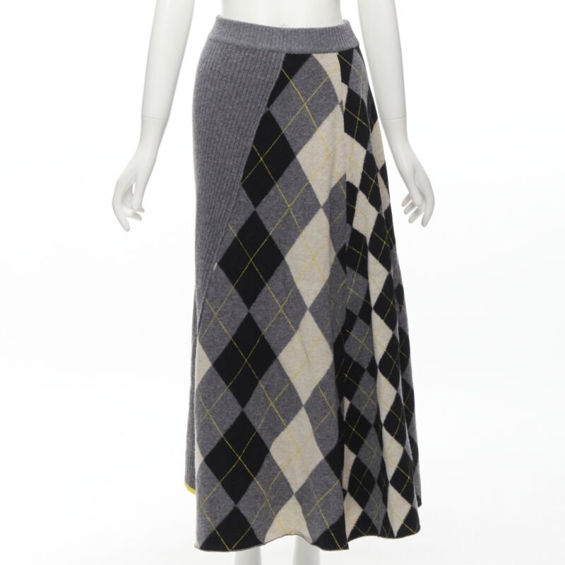 Pringle Of Scotland Grey Argyle Skirt Set - Detail 2