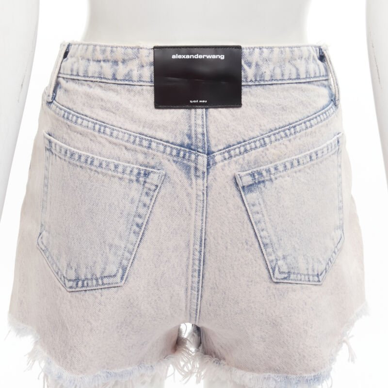 Alexander Wang Acid Denim Shorts - Back view