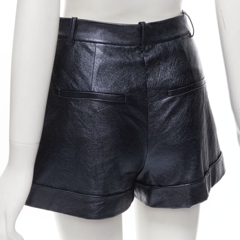 Alice & Olivia Metallic Leather Shorts - Detail 2