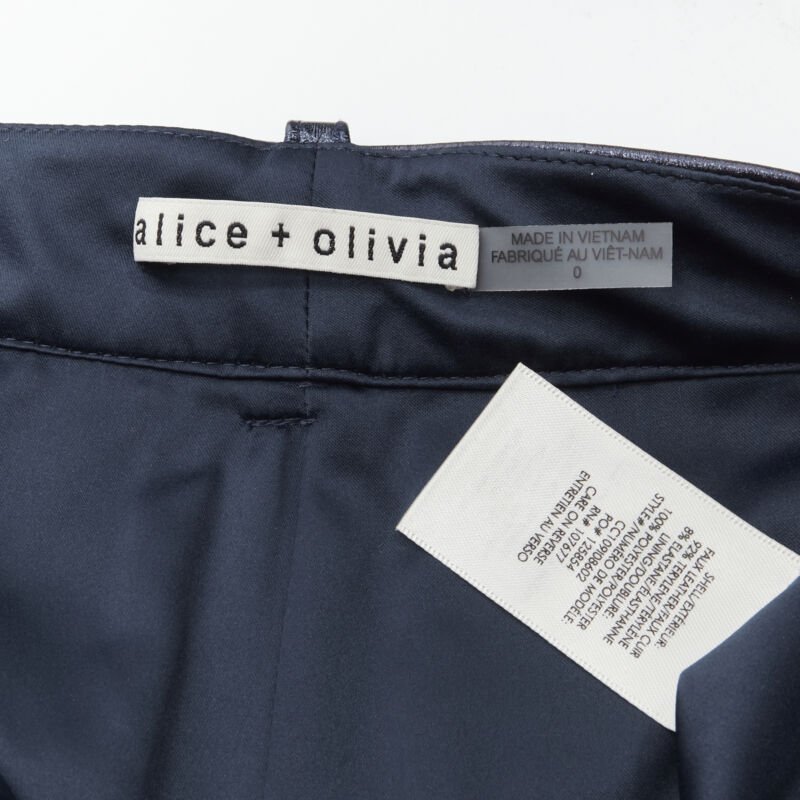 Alice & Olivia Metallic Leather Shorts - Image 10