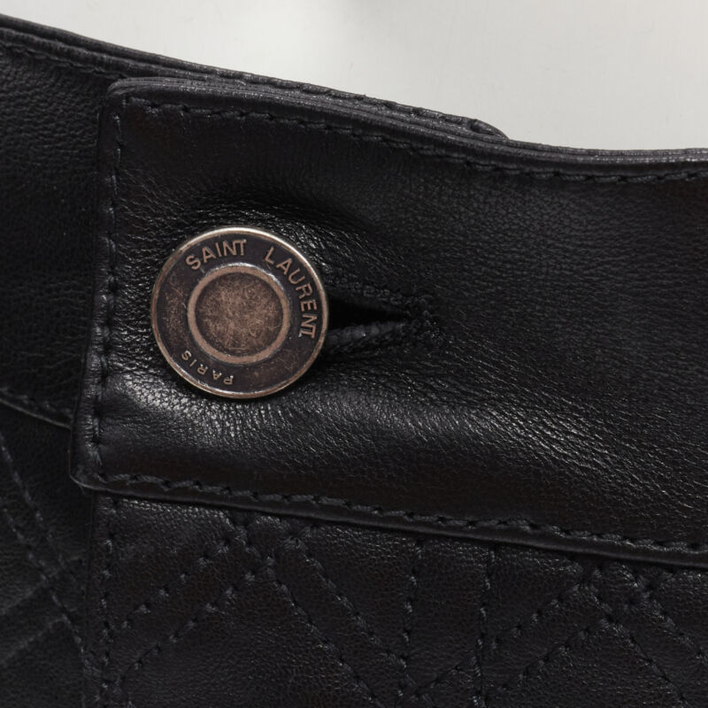 Saint Laurent Quilted Leather Shorts - Back view