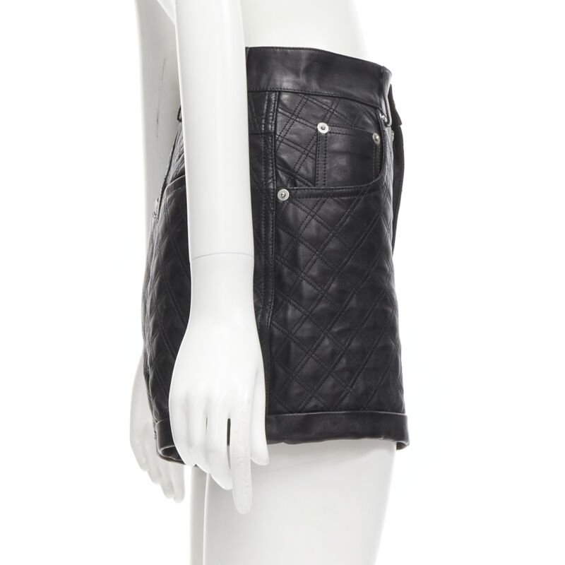 Saint Laurent Quilted Leather Shorts - 4