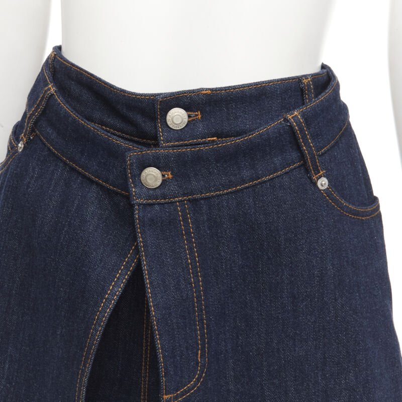 Alexander Mcqueen Layered Denim Shorts - Back view