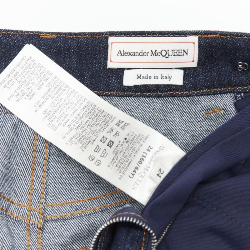 Alexander Mcqueen Layered Denim Shorts - Image 11