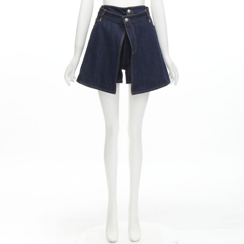 Alexander Mcqueen Layered Denim Shorts - Image 12