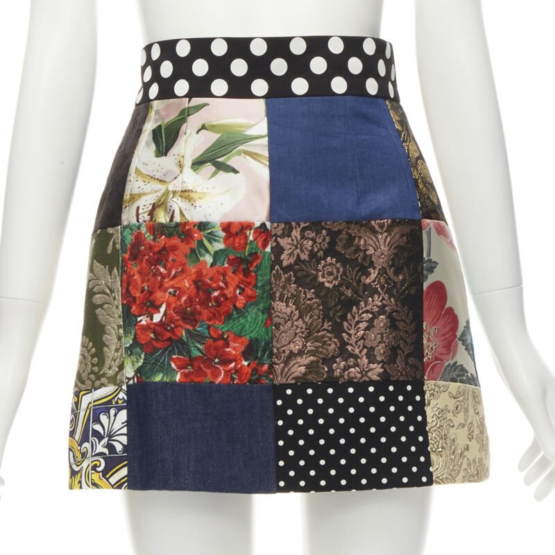 Dolce & Gabbana Patchwork Short Skirt