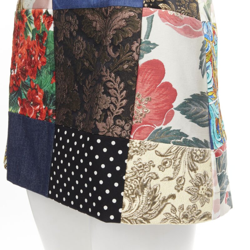 Dolce & Gabbana Patchwork Short Skirt - Back view