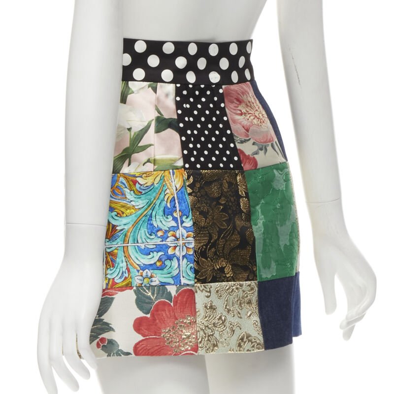 Dolce & Gabbana Patchwork Short Skirt - Detail 1