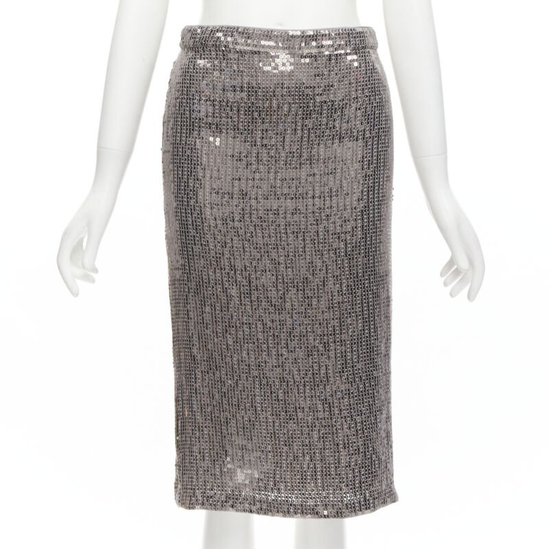Alice & Olivia Metallic Pencil Skirt