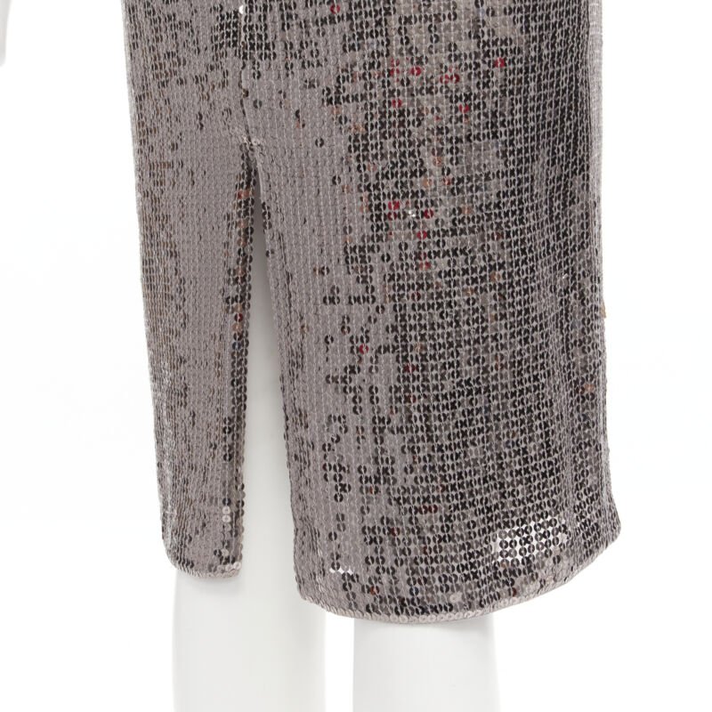 Alice & Olivia Metallic Pencil Skirt - Back view