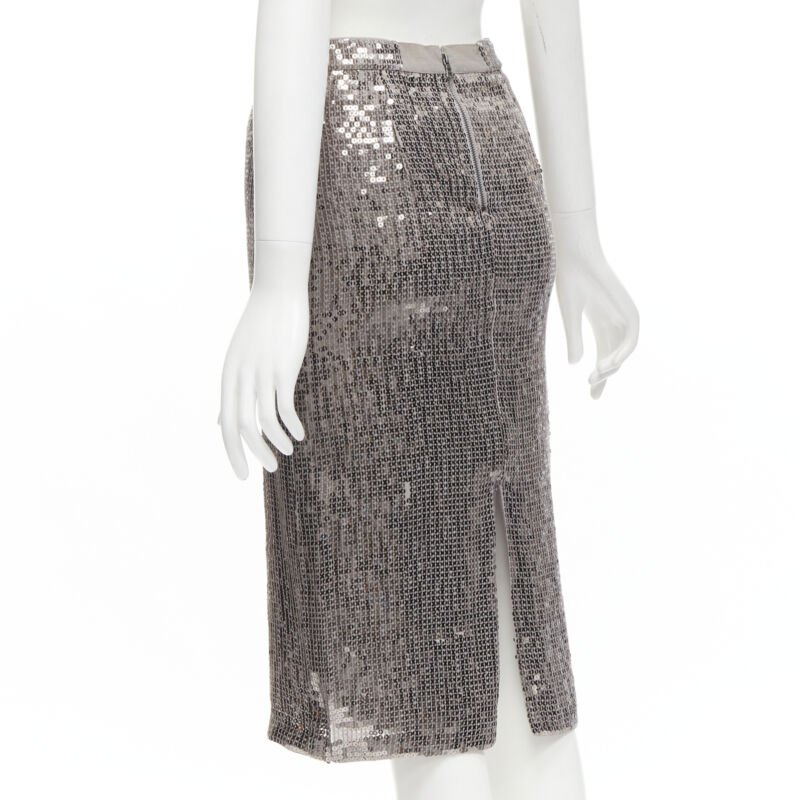 Alice & Olivia Metallic Pencil Skirt - Detail 1