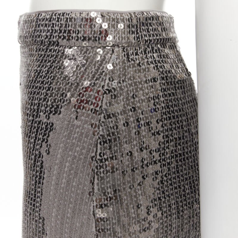 Alice & Olivia Metallic Pencil Skirt - Detail 2