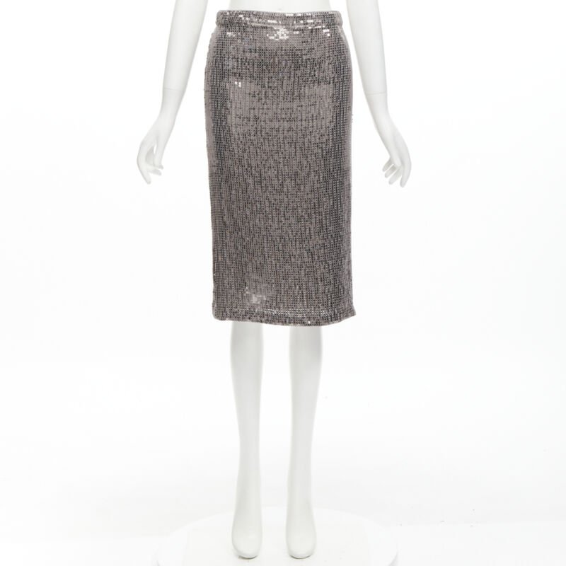 Alice & Olivia Metallic Pencil Skirt - Image 12