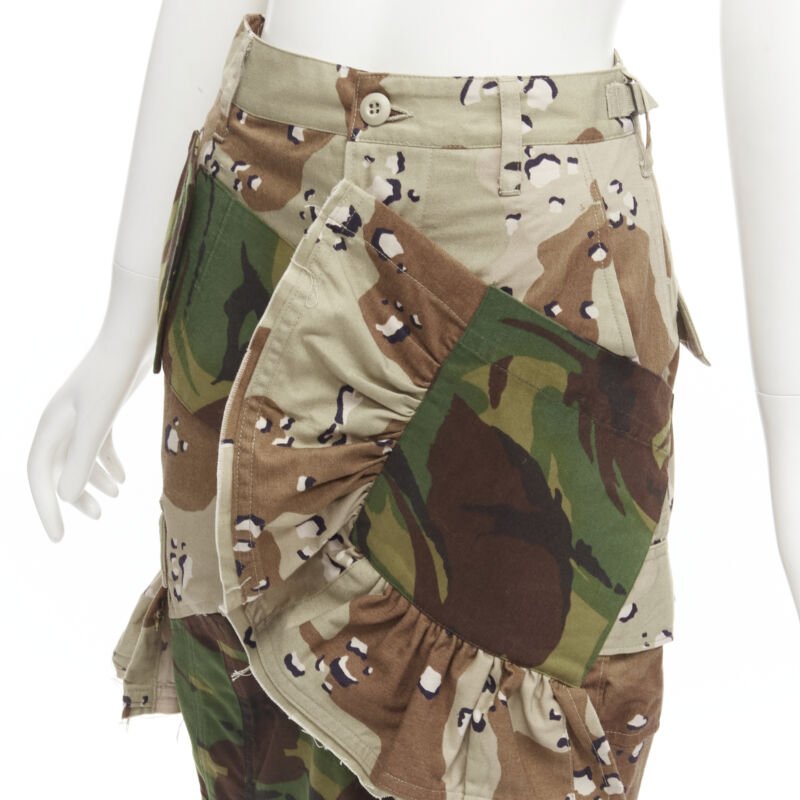 Preen Camo Cargo Skirt - Back view