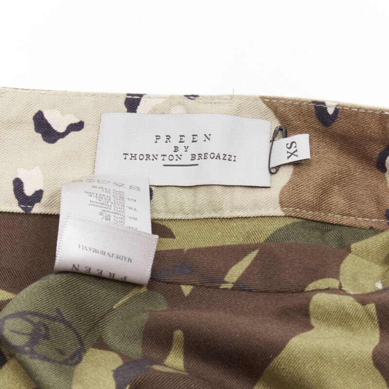 Preen Camo Cargo Skirt - Image 12